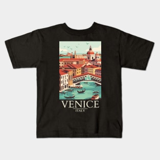 A Vintage Travel Art of Venice - Italy Kids T-Shirt